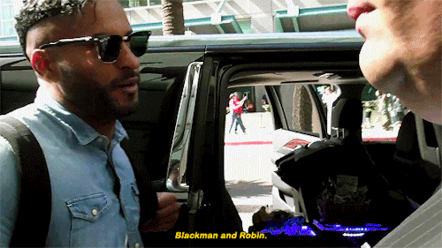 bisexualsweeney:Ricky Whittle talks about a possible black batman while at San Diego Comic Con in Sa
