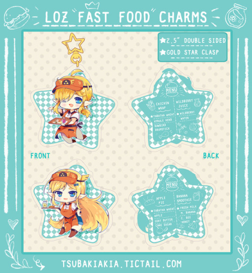 tsubaki-akia:++ LOZ “Fast Food” Charm PREORDER ++[Online Store]: Tsubakiakia.Tictail.com Link, Zelda