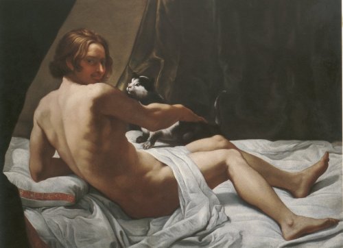 Giovanni Lanfranco, Young Man Lying On a Bed (1620)