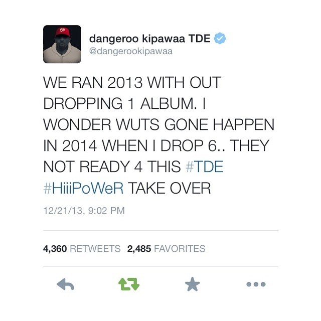hiphoplaboratory:  So we’re finally gonna get some new music from Jay Rock? #TDE