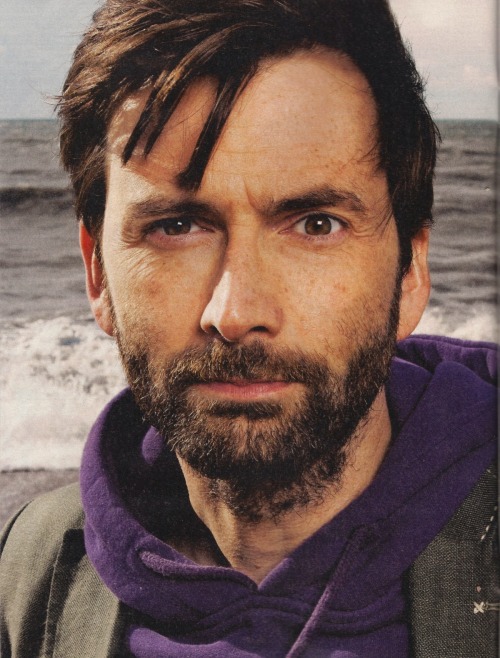 #DavidTennant Daily Photo!A photo today of David looking rugged in front of a rugged-looking sea