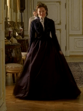 wardrobeoftime: Costumes + Sisi (2009)Elisabeth of Austria’s dark blue and brown dress in Episode 01