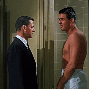 vintage-male-sensuality: Rock Hudson and Tony Randall in Lover Come Back (1961)