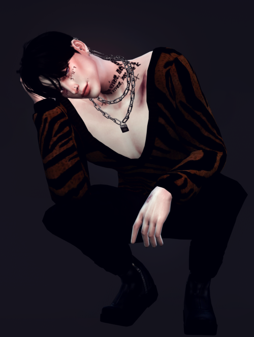 Male Necklace 5◆new mesh ◆HQ or NonHQ ◆do not re-upload  재배포하지 마세요. ◆do not include mesh 메시포함해서 배포하지