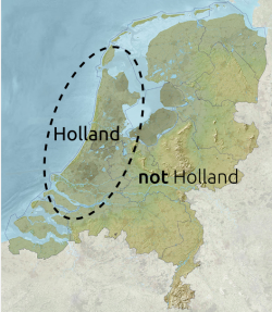 Holland is the most populated and culturally