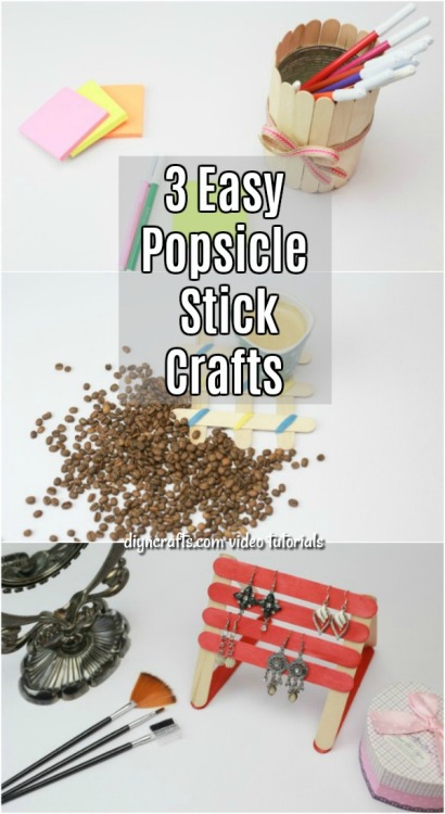 3 Unique Popsicle Stick Crafts For Kids And AdultsTutorials: https://www.diyncrafts.com/52761/crafts