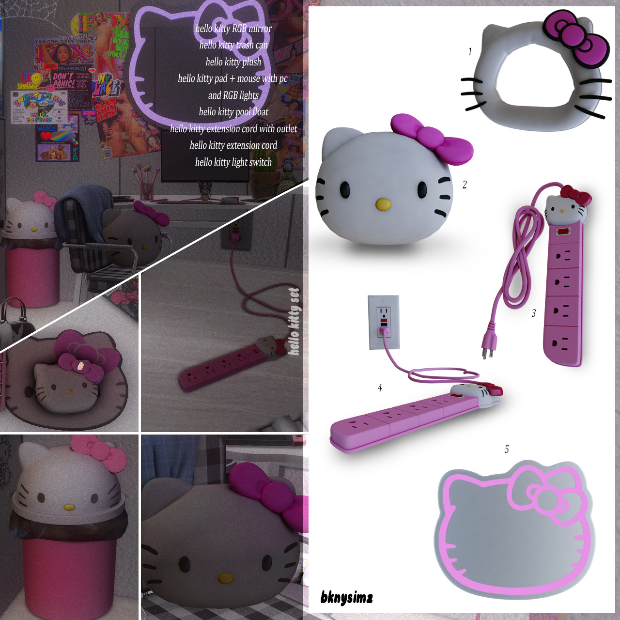 Youtubercc Finds Bknysimz Ts4 Bknysimz Hello Kitty Set 100