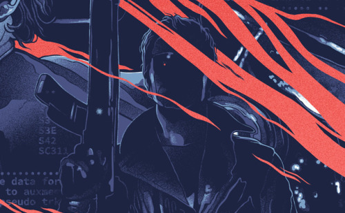 xombiedirge:The Terminator by Grzegorz Domaradzki 24” X 36” 5 color screen prints, numbered regular edition of 325, variant edition of 175 and foil edition of 50. Part one of a diptych set also featuring Terminator 2: JD which will follow in January.