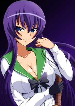 rule34andstuff:  Highschool of the dead&rsquo;s Saeko Busujima. 