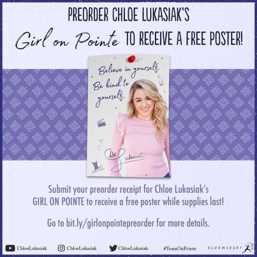 chloelukasiak Check out the link in my bio to pre-order and receive a free poster! I’m so excited fo