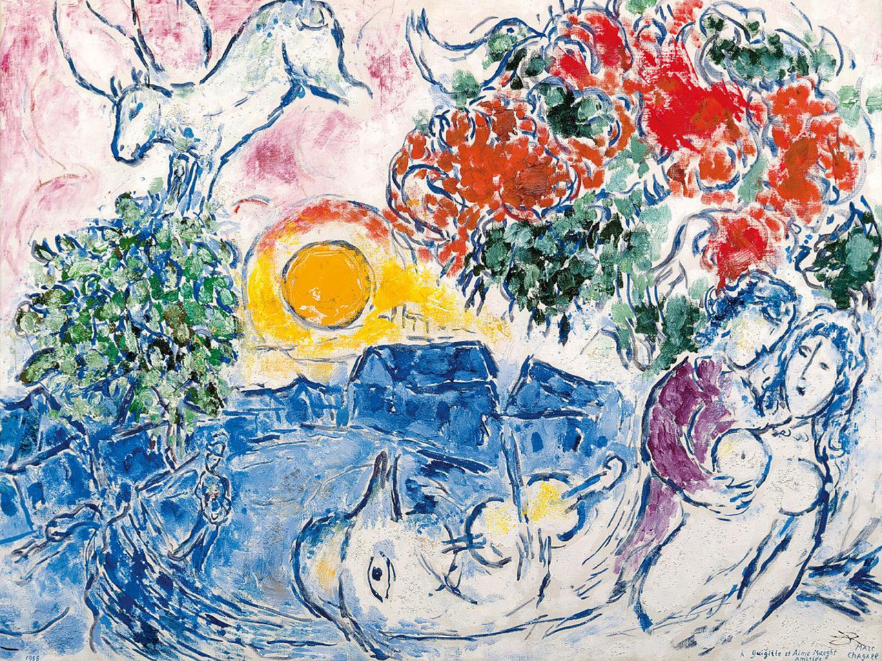 Museo D Arte Marc Chagall Sole Giallo 1958 Chagall Finche