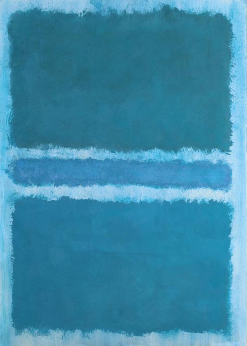 inspiration-is-all-around:  Mark Rothko. Blue Divided by Blue. 1966. 