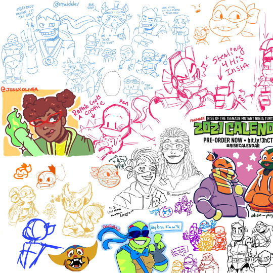 kal-zoni:    Here’s are the two canvases from today’s 2021 Rise Calendar Drawpile!!