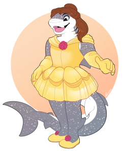 sbneko:  A flat coloured commission for JulietSkunkButt! This whale shark has already decided what he’s going to wear for Halloween.  