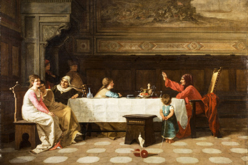 Amos Cassioli (1832–1891)The banquet table