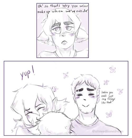 This is an Au idea were krolia never left and keith looks more galra than human but one time they fo