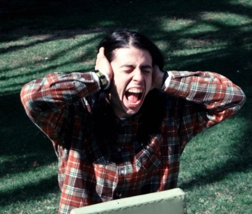 youremyvitamins:Dave Grohl shooting ‘Come As You Are’, Hollywood, January 21, 1992