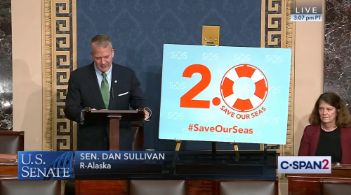 Who: Sen. Dan Sullivan (R-Alaska)Twitter: @SenDanSullivanWhen: January 2020What: Save Our SeasWatch 