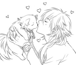 chocoleeto:  deimos97:  Aoba x Ren!!♥♨︎  source: ドラマダ楽書き詰め合わせ③ | とまと 