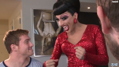 cocksuckercaleb:A porn star and a drag queen can conquer the world.