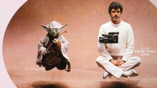 ‪George Lucas (and some of his Star Wars characters) in Japanese ads for Panasonic.