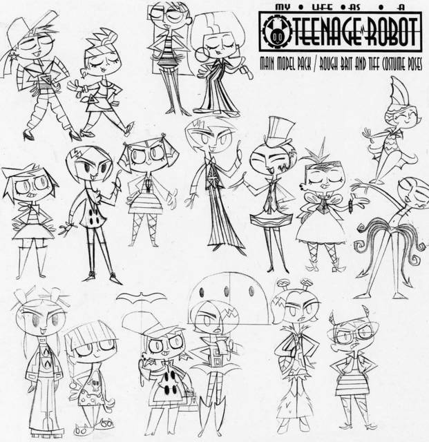 greenrangerdonald: giltclasps: My Life as a Teenage Robot Crust Cousins concept art