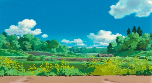 ghibli-collector: Cloud Strewn Skies Of My Neighbor Totoro - Art Director Kazuo Oga (1988)