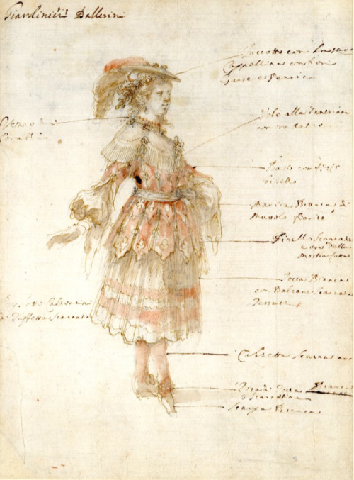 Costume study by Stefano della Bella (1610-1644) Italian