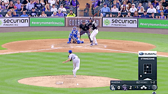 gfbaseball:Nolan Arenado hits a 2-run single against his nemesis Kenta Maeda - July