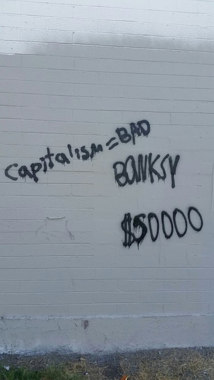 carlosvaldes:I love banksys work, it really makes you think