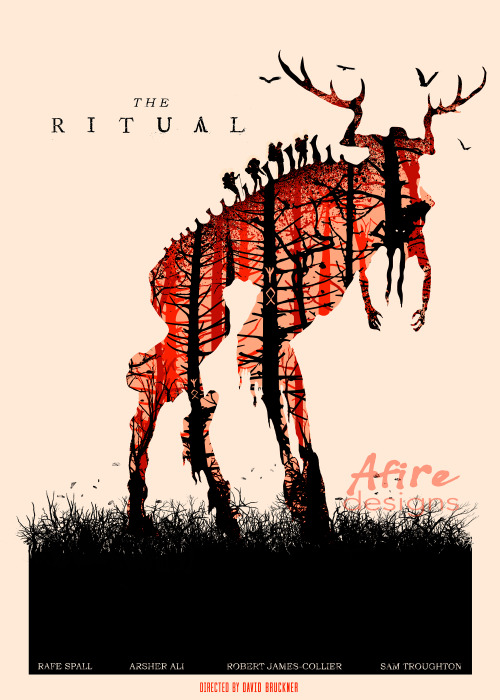 afiredesigns: The Ritual (2017) | Minimalist poster Teepublic | Displate | Redbubble | Society6