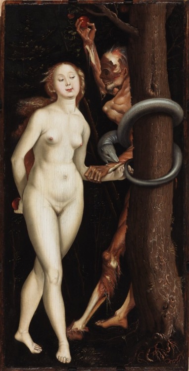 aiastelamonian:Eve, the Serpent and Death by Hans Baldung, early...
