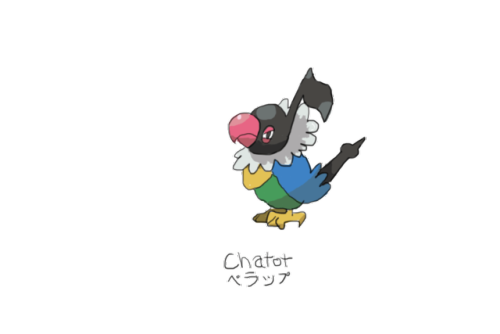 Drew Pokemon With My Left Hand, Chatot, Photoshop.