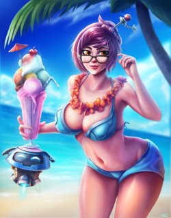 overwatch-fan-art:  Summer Mei by Emmanuel-zausner