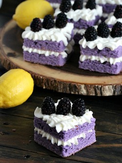 Foody-Goody:  Vanilla Purple Cake With Lemon Buttercream Recipe: Http://Peasandpeonies.com/2015/12/Vanilla-Purple-Cake-With-Lemon-Buttercream/