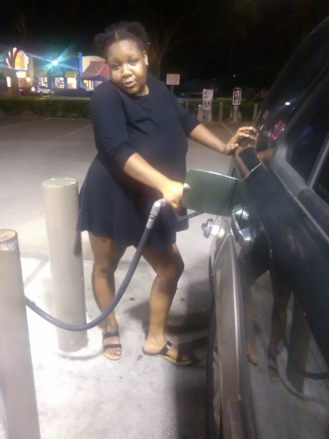 alexxisjones:  The gas attendence was starting I got a little nervous. @ HEB in Houston