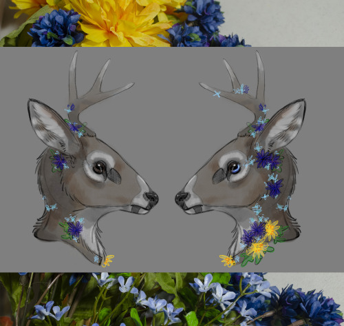  The floral deer 2.0! This time a wearable mask instead of exclusively a wall mount. He’s currently 