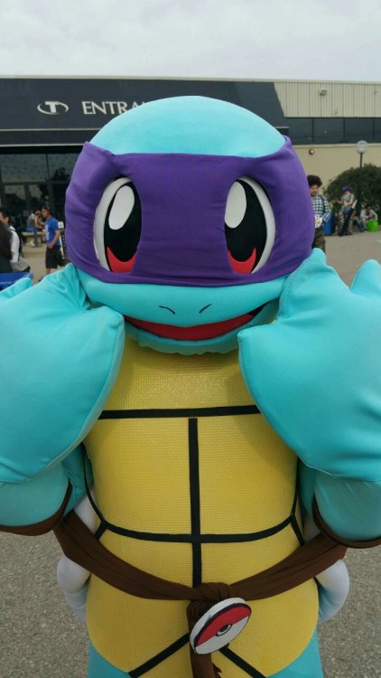 Here’s a couple of photos of my Donatello Teenage Mutant Ninja Squirtle cosplay from Anime Nor