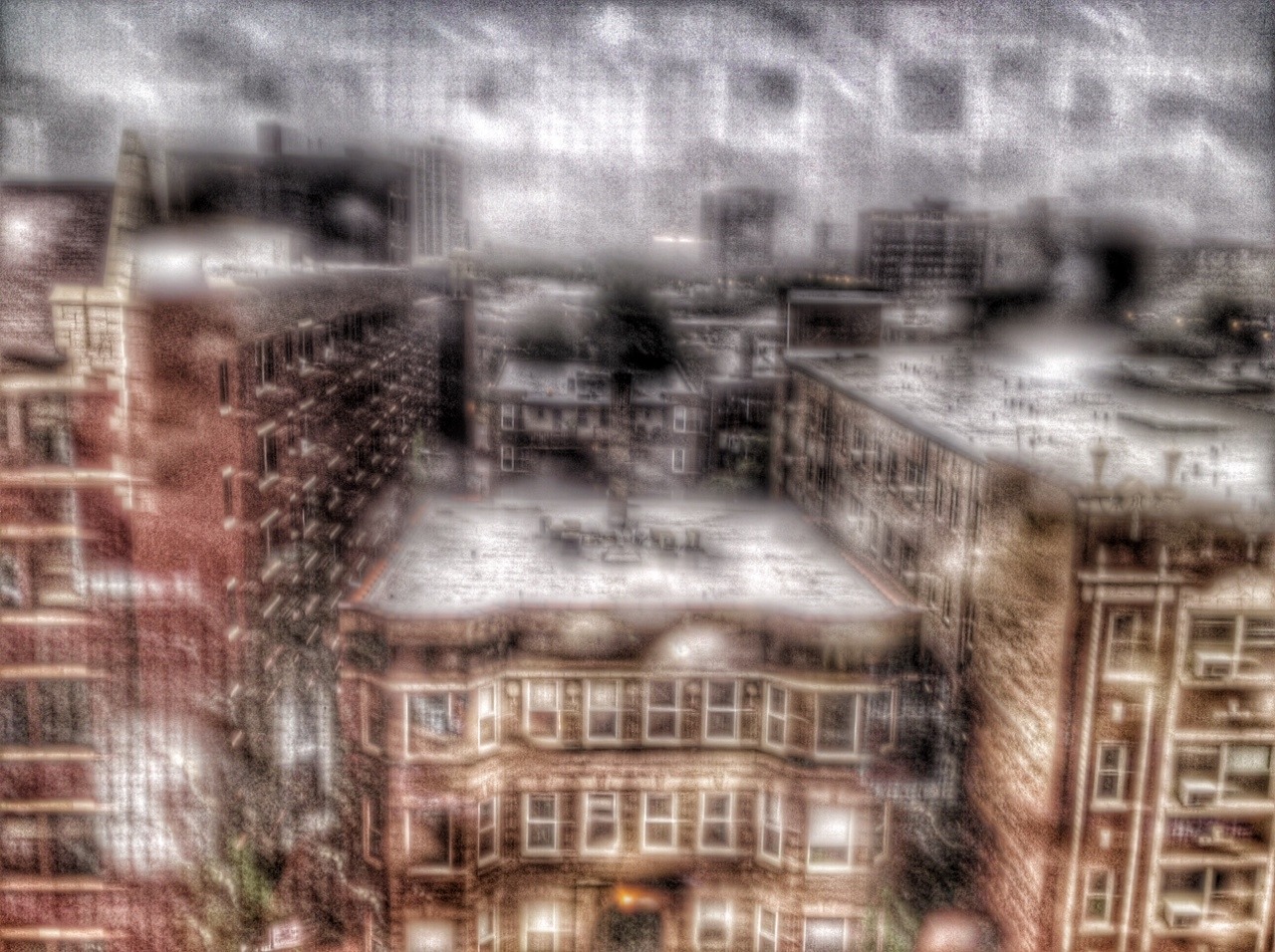 A view out my front window as heavy rain passed - August 2014 - Chicago, IL
