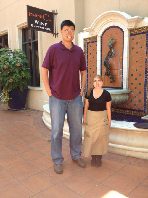 Yao Ming met my sister. She is 4'11