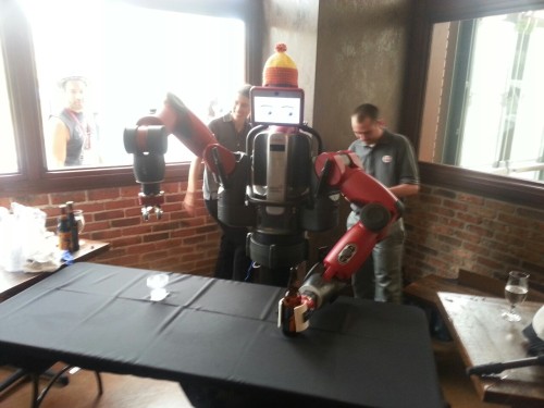 Today I had a Stone beer, poured by a robot, and enjoyed it with my favorite robot actor Brent Spiner (Commander Data from The Next Generation).  Today was a good day.