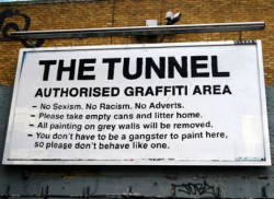    Graffiti tunnel london south bank   