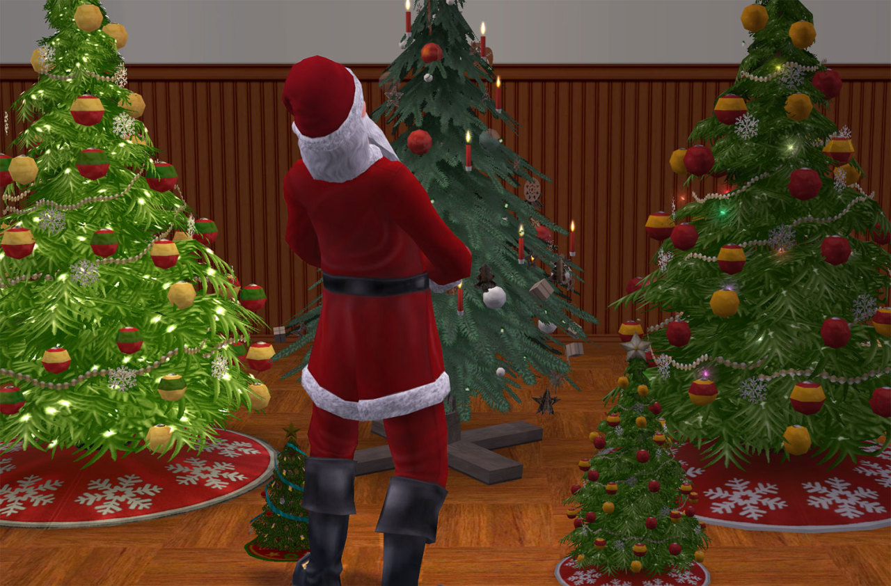 Summon Santa W Cc Christmas Trees Heres A Sims 2 Honeywell