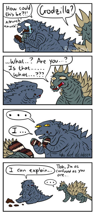 ruubesz-draws:Finally! Anguirus joins the team! But he’s not what he seems…And guess wh