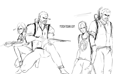 Behind the scenes sketches from Patreon! I had a few The Last of Us fan art commissions this month s