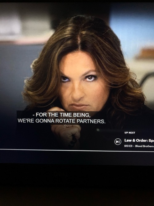 Two Episodes Into My SVU AE Watch And I CANT With Cragen Telling Liv Shes Gotta Work With Other Detectives