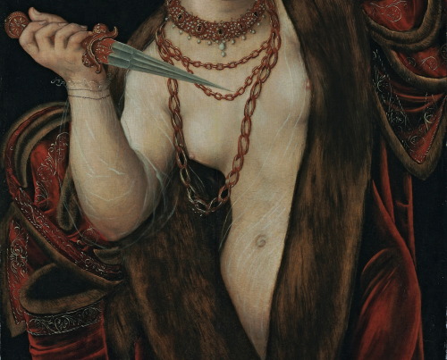 cranacharchives:Lucretia (detail), c. 1540 - Original