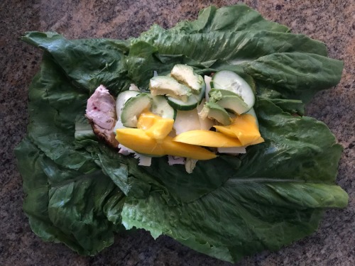 cookingwithleftovers:  Romaine Chicken WrapBecause I have basically been eating these