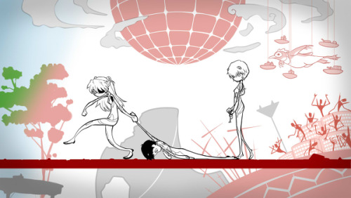 stand Alone Yorodu Maggot ヱヴァqラストシーン 化物語ed風味 目黒腹蔵 のイラスト stand Alone Yorodu Maggot ヱヴァqラストシーン 化物語ed風味 目黒腹蔵 のイラスト