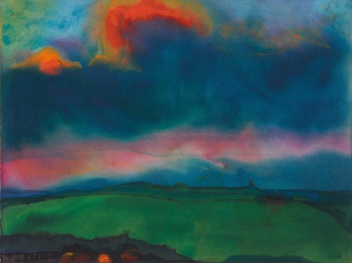 thusreluctant:  Evening Marsh Landscape by Emil Nolde